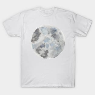 Cute Watercolor Painted Full Moon T-Shirt